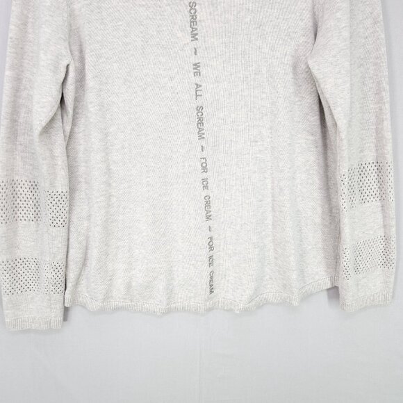 Lisa Todd Sweater Size Large Lickety Split Ice Cream Rhinestone Embellished - Picture 15 of 16